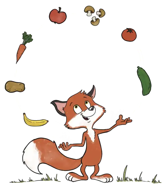 Jonglierender Daily Kids Fuchs
